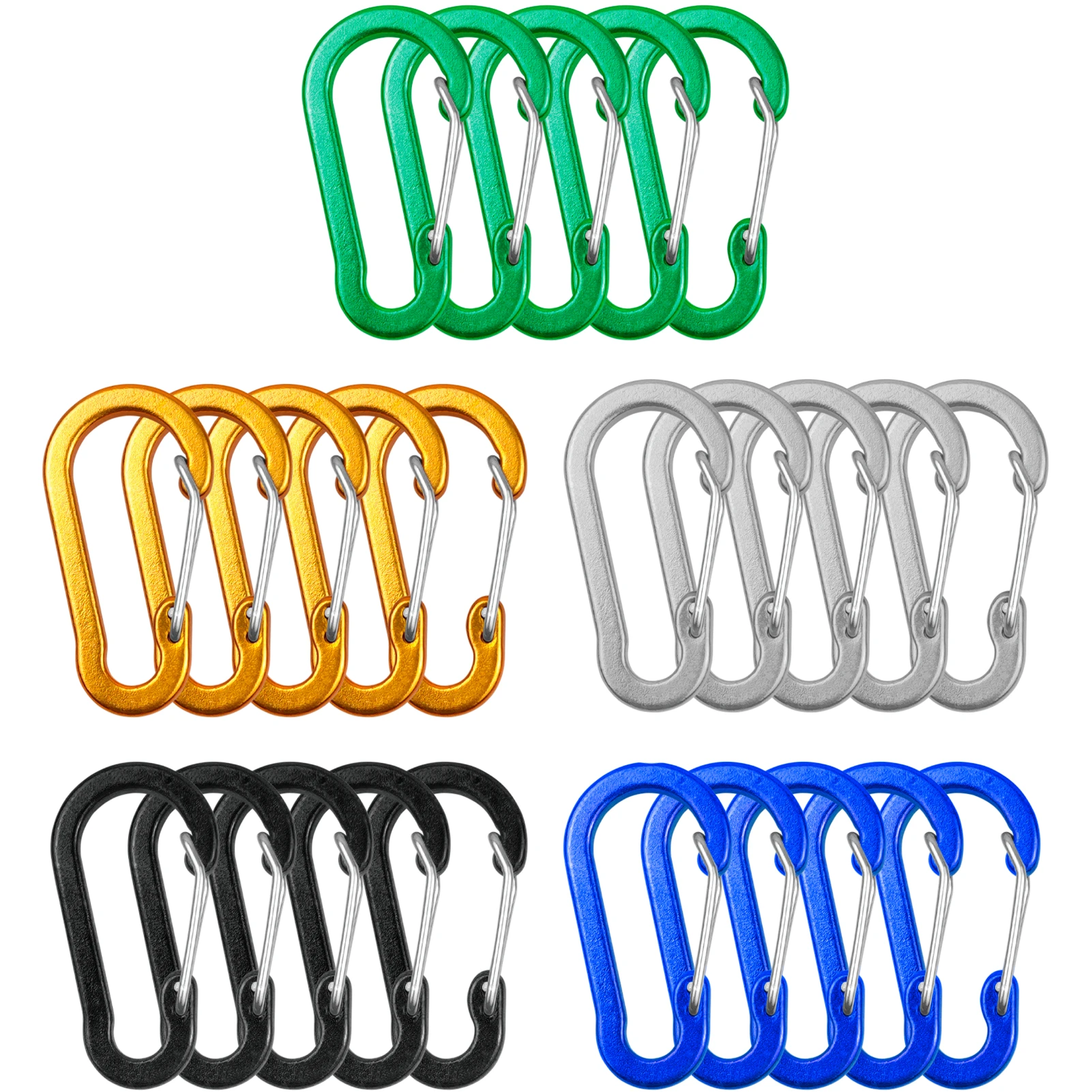 Fishing Kit Compact - 5/10/12 Buah Klip Karabiner Mini Paduan