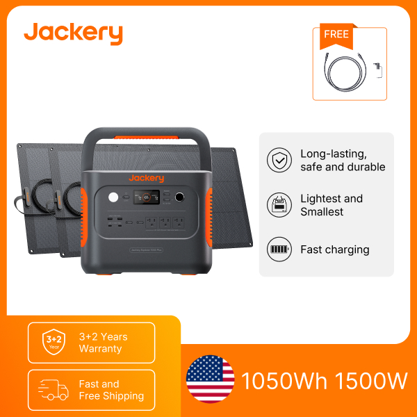 Solar Emergency Charger - Jackery E1000AC 1050Wh Stasiun Daya Portabel