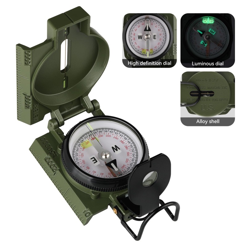 Compass Lensatic - Kompas dengan Kualitas Militer, Navigasi Presisi