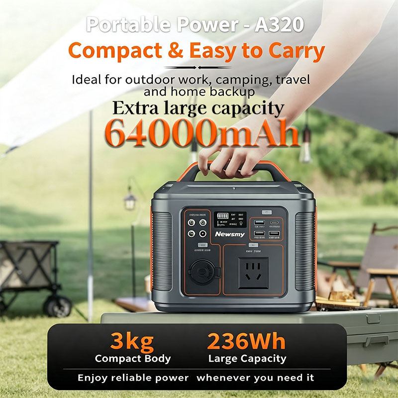 Solar Emergency Charger - Stasiun Daya Portabel 300W 64Ah 236Wh