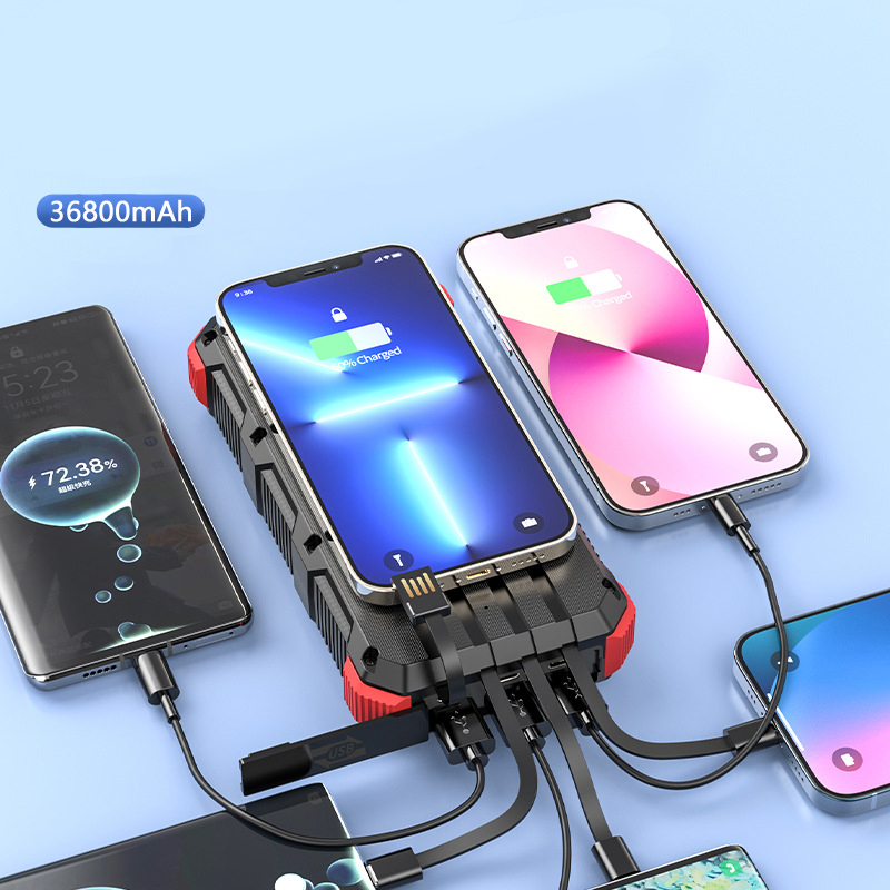 Power Bank Tenaga Surya 36800M - Solar Emergency Charger ulasan dan harga