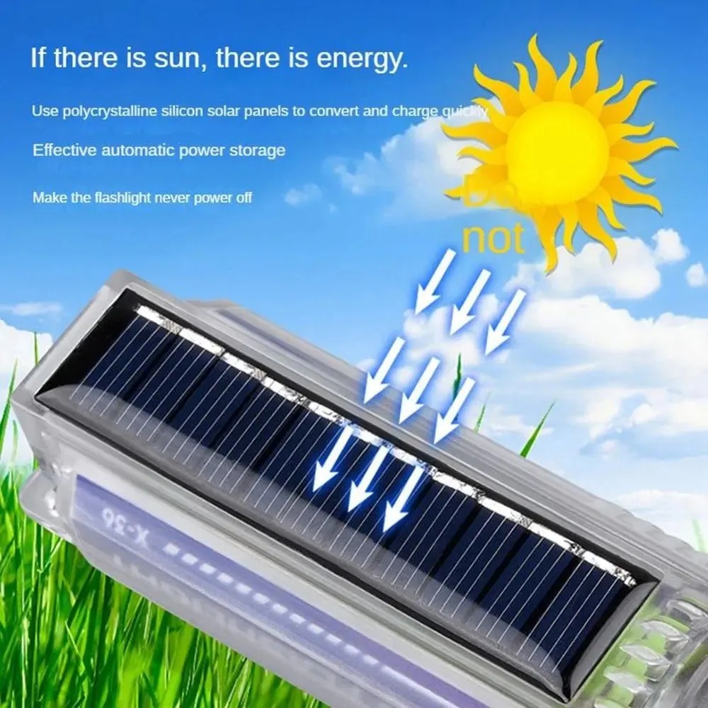 Senter LED Kuat Dengan Lampu S - Solar Emergency Charger ulasan dan harga
