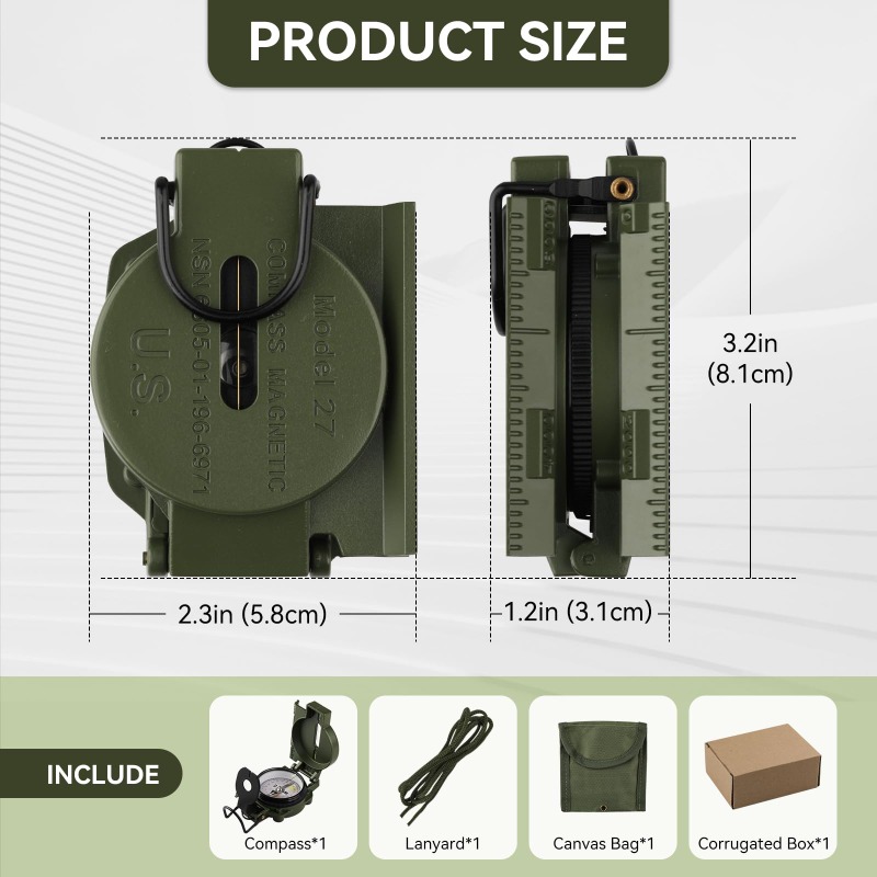 Kompas dengan Kualitas Militer - Compass Lensatic ulasan dan harga